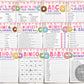Donut Baby Shower Games Package Bundle Editable Template, Girl Pink Donut, Donuts And Diapers Baby Sprinkle, Doughnut 12 Shower Games