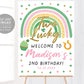 St Patricks Day Birthday Party Welcome Sign Editable Template, Girl 2nd Second Birthday Poster Decor, Rainbow Shamrock, St Pattys Day
