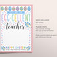 You're an Egg-cellent Teacher Gift Card Holder Editable Template, Easter Pastel Spring Coffee Gift Card Holder Appreciation Nurse Staff PTO