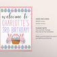 Easter Girl Birthday Welcome Sign Editable Template, Bunny Spring Themed First Birthday Poster Decor Printable Floral Decoration  Printable
