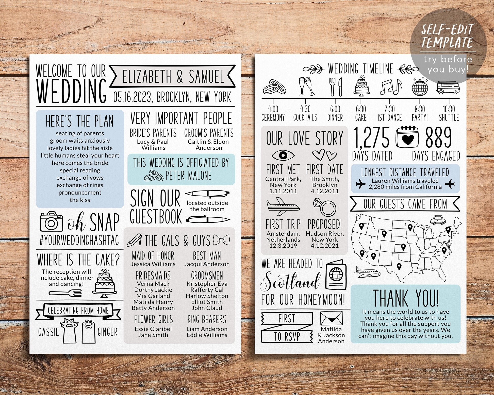 Printable wedding program templates 60 photos - Astyledwedding.com