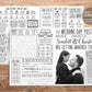 Large Newspaper Wedding Program 11x17 Editable Template, Folded Modern Reception Program, Unique Infographic Program, Printable Timeline