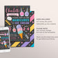 Manicures And Ice Cream Birthday Party Invitation Editable Template, Pedicures Mani Pedi Spa Day Chalkboard Invite Girl Teen Tween Printable