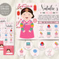 Doljabi Board Sign Girl Editable Template, Doljanchi Korean Baby Girl First Birthday, Doljabi Raffle Tickets, Jar Tags Labels, Dol Decor