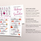 Telugu Ceremony Program Template, Editable Indian Wedding Ceremony Guide, South Indian, Hindu Infographic, Folded Modern Wedding Program
