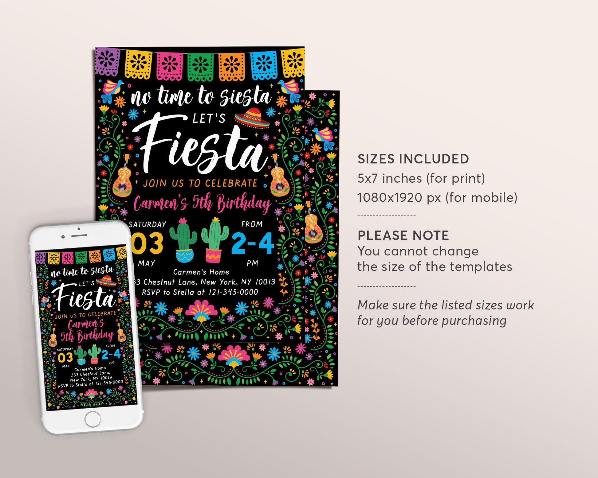 Fiesta Invitation Border