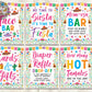Fiesta Party Signs BUNDLE For Baby Shower, Mexican Theme Diaper Raffle Games, Guess How Many Hot Tamales, Momosa Mimosa Taco Food Table Sign