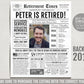 Editable Retirement Celebration Sign, Unique Newspaper Retirement Gifts for Men Women, Dentist Teacher Nurse Gift, History Back in 2014