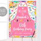Art Party Birthday Poster Birthday Party Editable Template, Crafts Art Studio Painting Girl Welcome Sign, Craft Pink Apron Instant Download