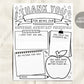 Principal Appreciation Day Thank You Printable, Vice Assistant Principal Coloring Page Survey Elementary Kindergarten, End of School Year