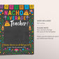 Nacho Average Teacher Gift Card Holder Editable Template, Fiesta Cinco De Mayo Mexican Themed Teacher's Day Appreciation Gift Thank You