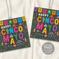Happy Cinco De Mayo Gift Tag Editable Template, Fiesta Mexican Themed Cactus Thank You Favor Tags Label Customer Client Tequila Drink Tag