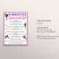 Gymnastics Survival Kit Gift Tags Editable Template, Gymnast Gift Idea, Gymnastics Team Tryouts Kids Girl Competition, Team Appreciation
