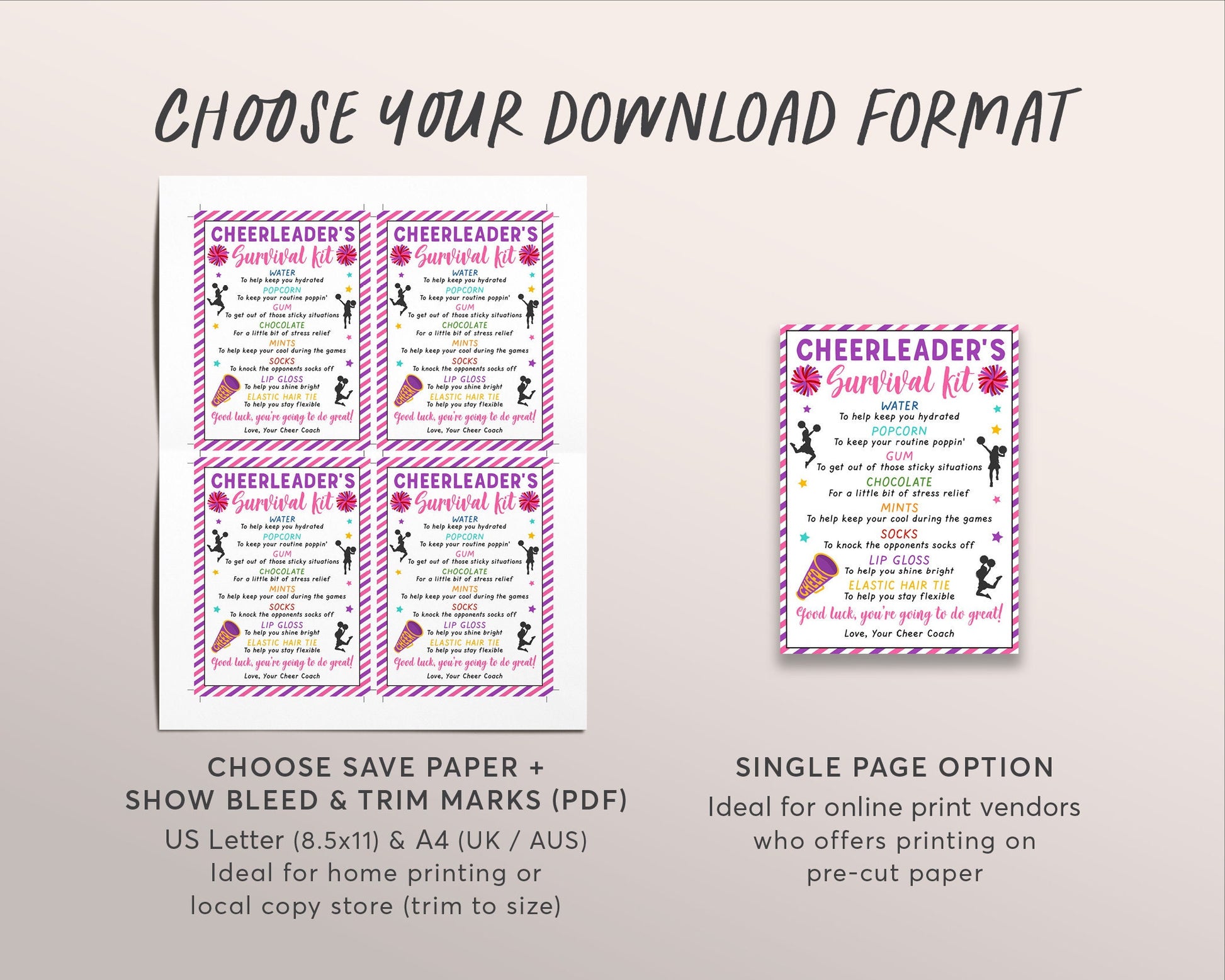 Cheer Survival Kit Gift Tags Editable Template, Cheerleader Gift Idea, – Puff Paper Co cheer-survival-kit-gift-tags-editable-template-cheerleader-gift-idea-puff-paper-co