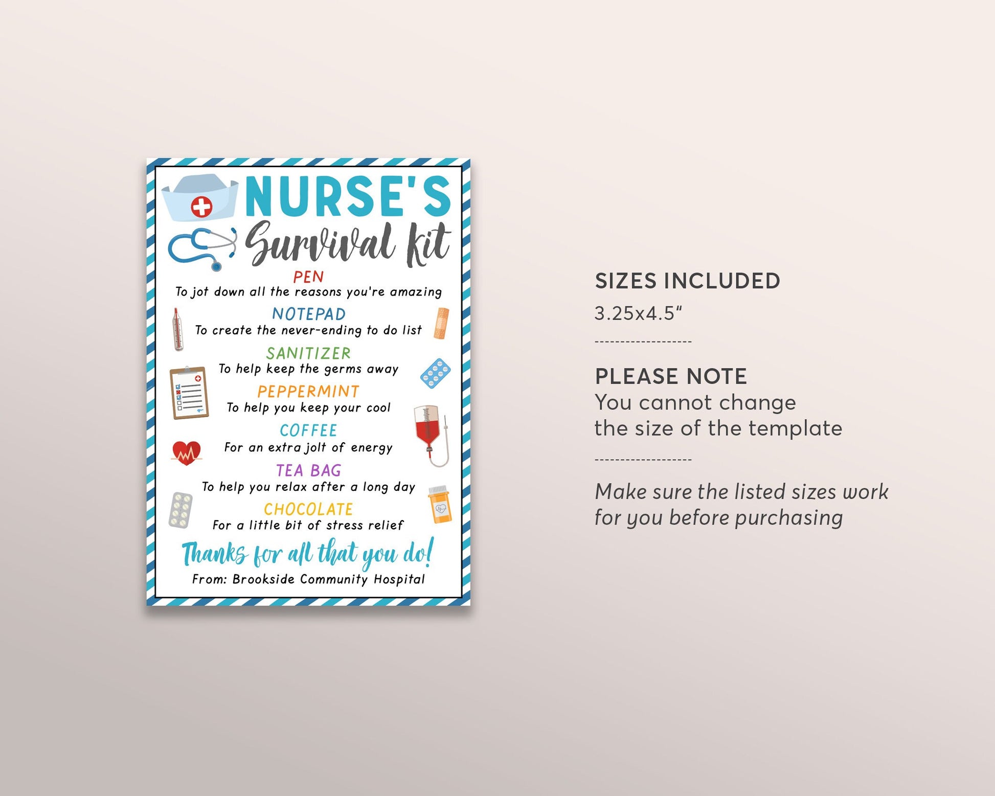 Nurse Survival Kit Free Printable Nurse Survival Kit Free Printable