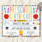 Preschool Graduation Ceremony BUNDLE Editable Template, Pre-K Kindergarten Class Graduation Certificate, Graduation Ceremony Invite Evite