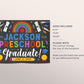 Preschool Boy Graduation Chalkboard Sign Editable Template, Pre K Kindergarten Graduation Poster Printable Last day of School Photo Prop