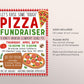 Pizza Fundraiser Flyer Editable Template, Pizza Italian Dinner Event Benefit, PTO PTA School Church Sports Function Community Charity