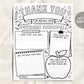 Principal Appreciation Day Thank You Printable, Vice Assistant Principal Coloring Page Survey Elementary Kindergarten, End of School Year