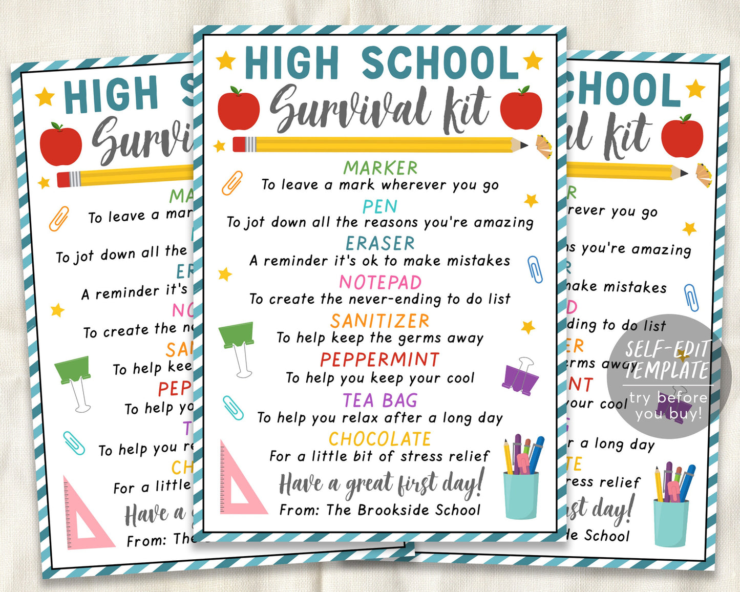 Back to School Gift Tags, Students Teacher Staff Gift Tags