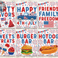 4th of July Party Signs BUNDLE, Fourth of July Decorations, Independence Day Patriotic BBQ Birthday Baby Shower Decor Printable, Burger Bar