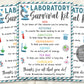 Laboratory Survival Kit Gift Tags Editable Template, Medical Lab Gifts, Lab Tech Thank You, Medical Laboratory Professionals Appreciation