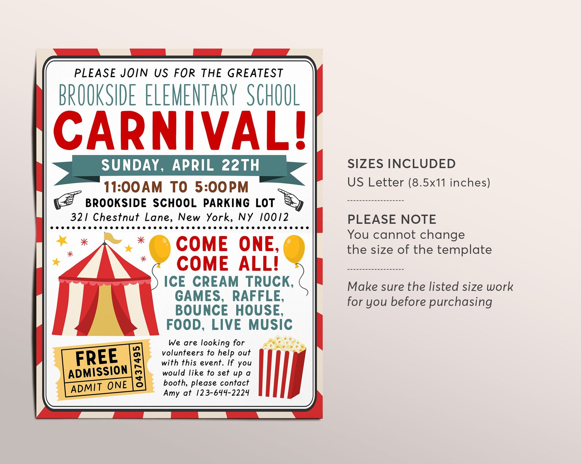 School Carnival Poster Template