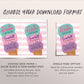 Ice Cream Birthday Party Invitation Editable Template, Here's The Scoop Pastel Ice Cream Truck 1st 2nd 3rd 4th Birthday Girl Summer Invite