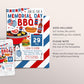 Memorial Day BBQ Invitation Editable Template, Patriotic Memorial Day Cookout Dinner Party Celebration Invite Printable, Backyard Barbecue