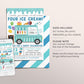 Ice Cream Truck Invitation Editable Template, I Scream You Scream We All Scream Four Ice Cream 4th Birthday Party, Unisex Boy Invite Evite