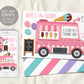 Ice Cream Truck Invitation Editable Template, Here's The Scoop Ice Cream Cart Birthday Party, Any Age Sweet One Summer Girl Blush Invite
