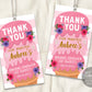 Ice Cream Bridal Shower Favor Tags Editable Template, Summer Brunch Bridal Shower Thank You Floral Gift Tag Printable, Here's The Scoop