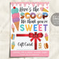 Here's The Scoop Ice Cream Gift Card Holder Editable Template, Last Day of School End Of School Gift, Teacher Staff PTO PTA Appreciation