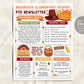 November PTO PTA Newsletter Flyer Editable Template, Back to School Meeting Agenda Printable Handout, Seasonal Fall School Year Classroom