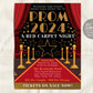 Red Carpet Prom Night Dance Flyer Editable Template, Junior Senior Prom Homecoming Hollywood VIP Access Invitation, Father Daughter Dance