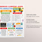 August PTO PTA Newsletter Flyer Editable Template, Summer Back To School Year Flyer Meeting Agenda Organizer Printable Handout Calendar