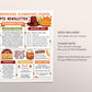 November PTO PTA Newsletter Flyer Editable Template, Back to School Meeting Agenda Printable Handout, Seasonal Fall School Year Classroom