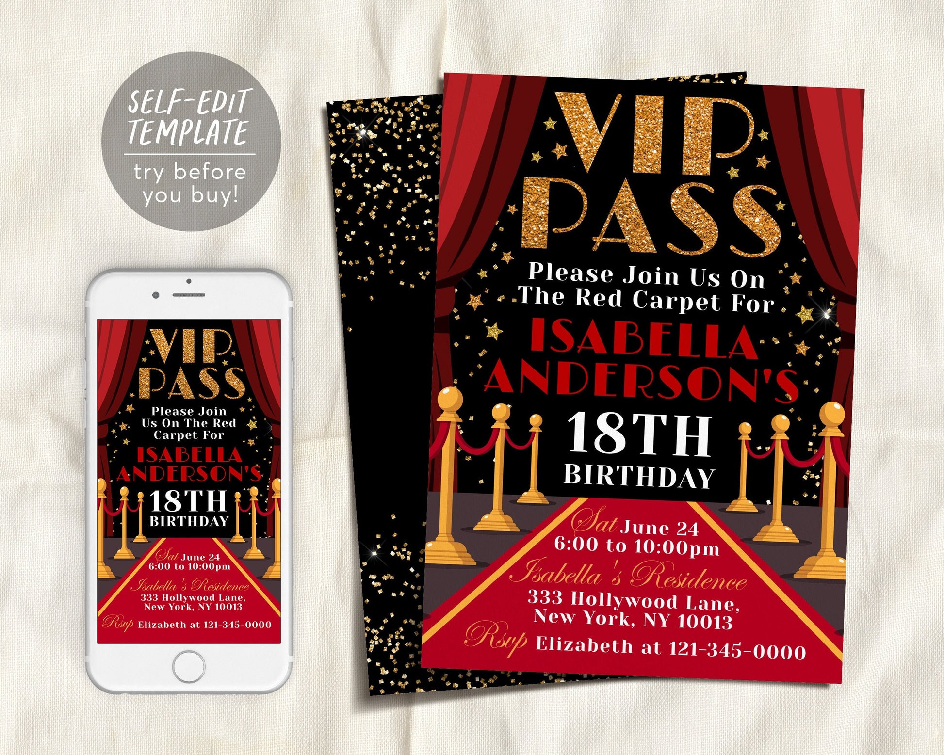 Quinceaera Invitations Vip Passes