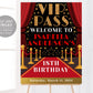 VIP Pass Birthday Welcome Sign Editable Template, Red Carpet Hollywood Theme Party Poster, VIP Access Sweet 16 18th Birthday Decor Printable