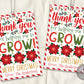 Christmas Poinsettia Gift Tags Editable Template