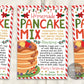 Pancake Mix Recipe Christmas Gift Tag Editable Template
