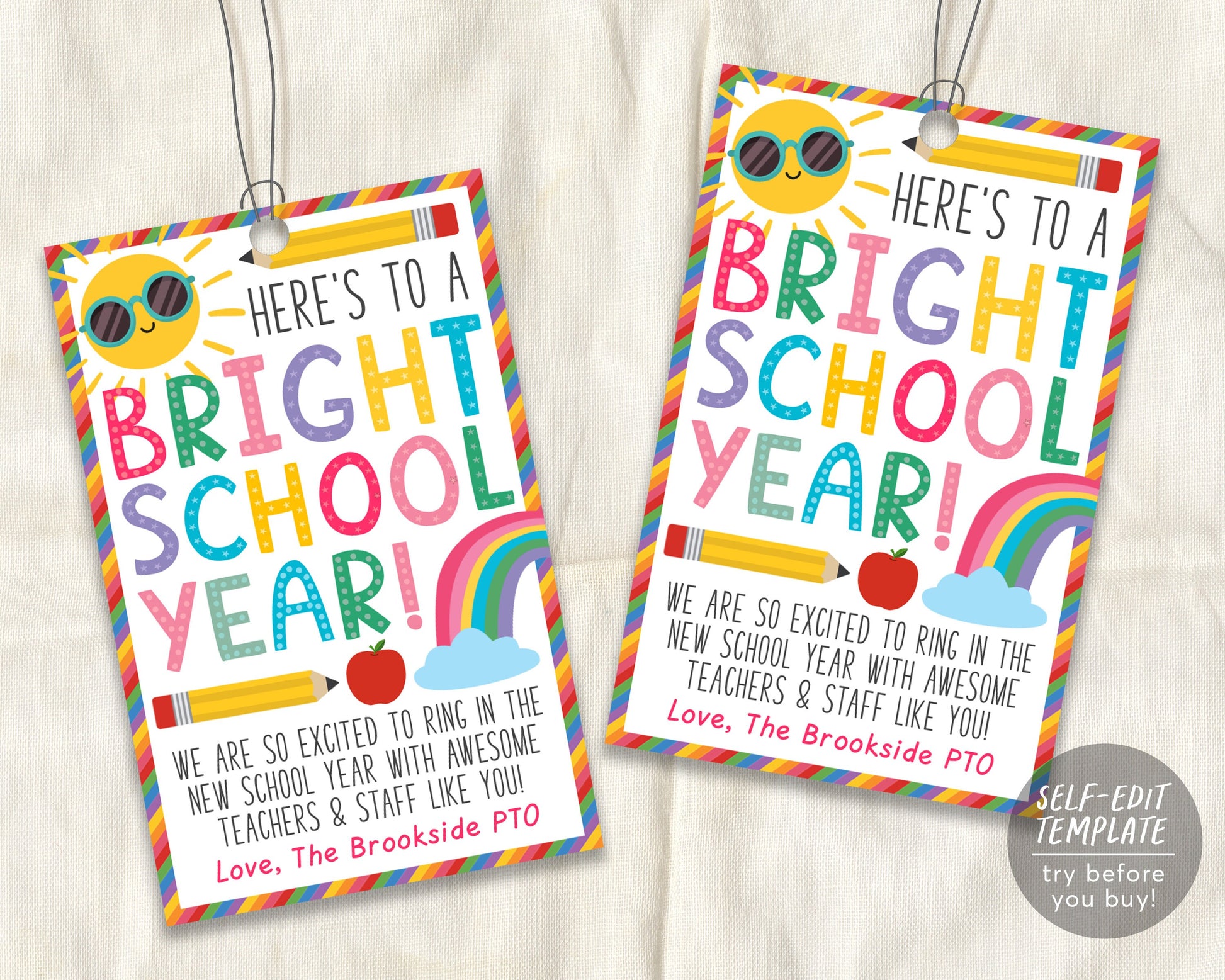 Editable We're Going to Have an Amazing Year Gift Tag Template