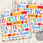 Bursting With Excitement That You Are On Our Team Gift Tag Editable Template