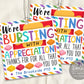 Bursting with Appreciation Gift Tag Editable Template