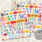 Bursting With Excitement Teacher Appreciation Gift Tag Editable Template