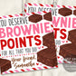 Valentine's Day Brownie Favor Tags Editable Template, You Deserve Brownie Points, Employee Volunteer Friend Staff Thank You Appreciation Tag