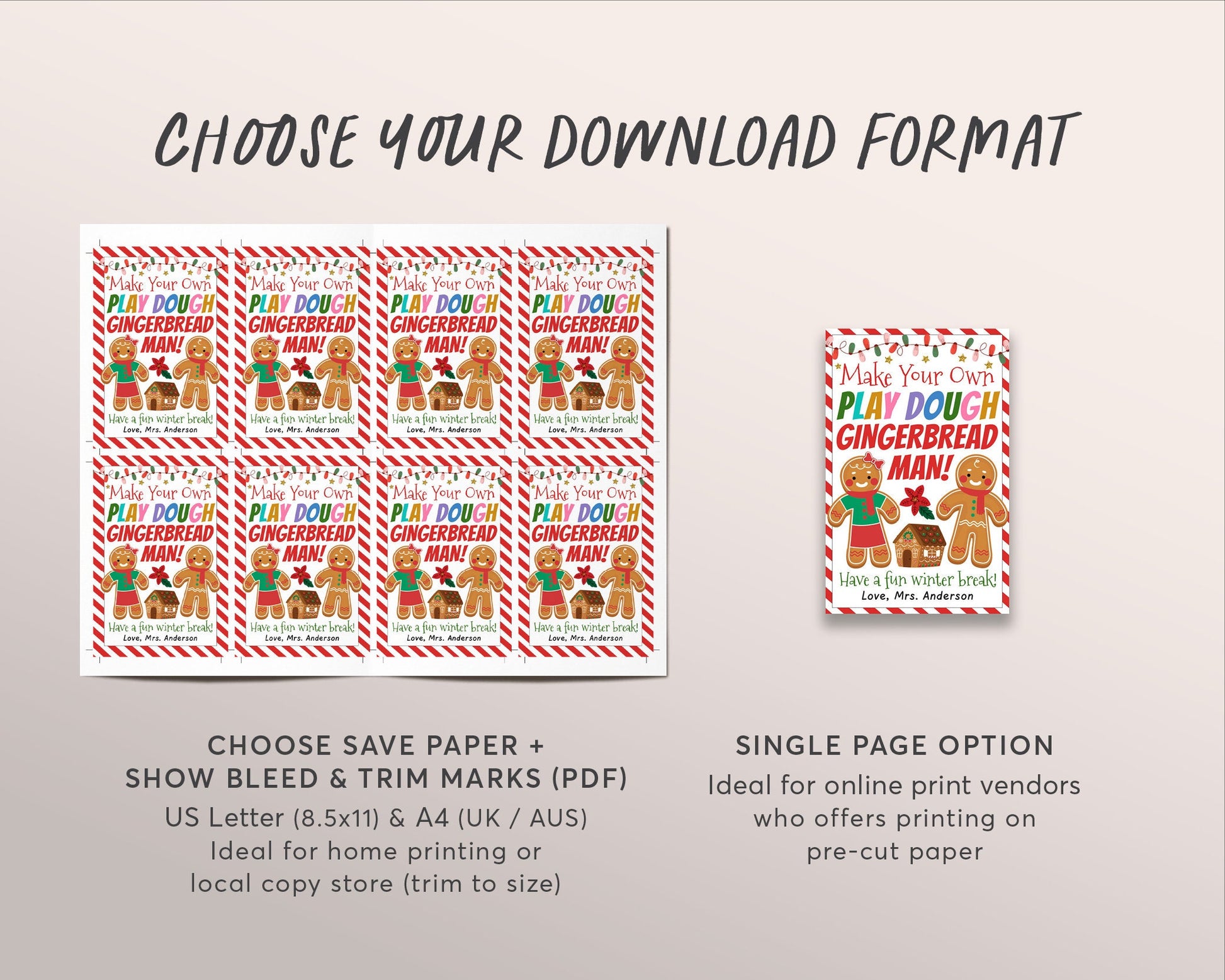 Create Your Own Snowman Gift Tags Editable Template, Winter Break