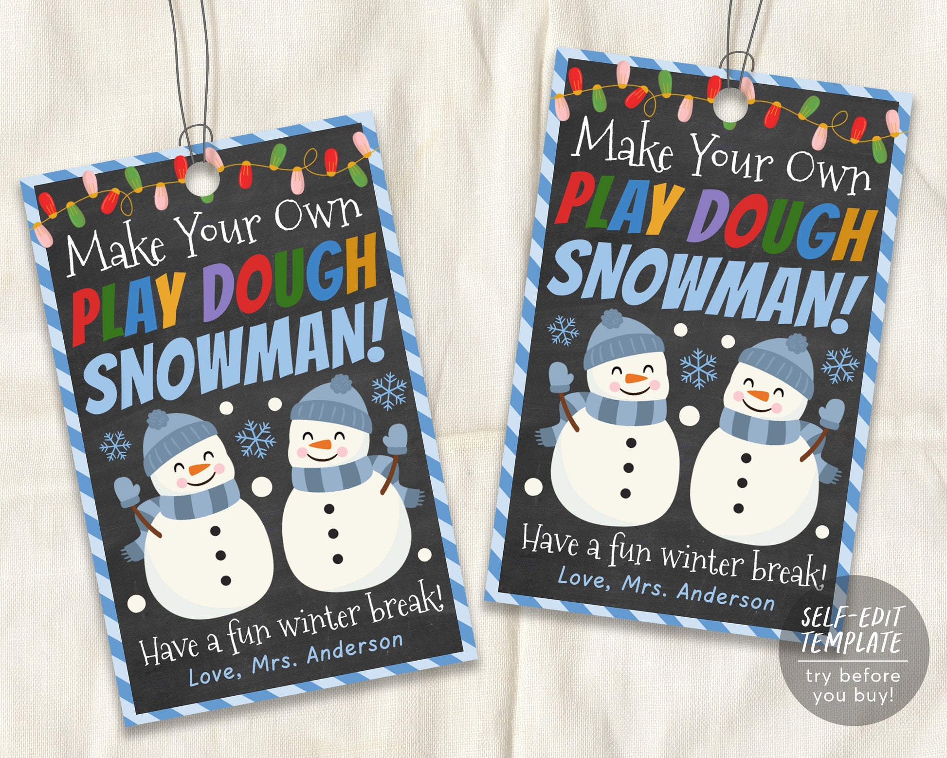Create Your Own Snowman Gift Tags Editable Template, Winter Break Holi –  Puff Paper Co