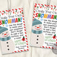 Create Your Own Snowman Gift Tags Editable Template