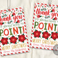 Christmas Poinsettia Gift Tags Editable Template